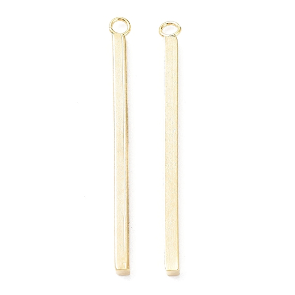 

PandaHall 304 Stainless Steel Pendants, Bar Charm, Real 24K Gold Plated, 37.5x2x2mm, Hole: 1.8mm 304 Stainless Steel Others