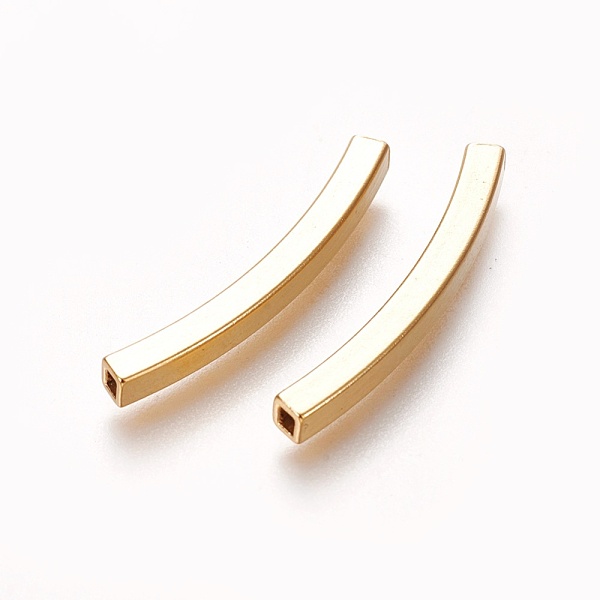 

PandaHall 304 Stainless Steel Tube Beads, Square Hole, Golden, 30x3x3mm, Hole: 1.8x1.8mm 304 Stainless Steel Tube