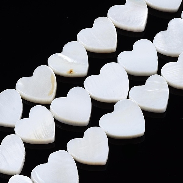 

PandaHall Natural Freshwater Shell Beads Strands, Heart, Creamy White, 12~13x12~14x3mm, Hole: 0.8mm, about 30pcs/strand, 14.96 inch~15.35...
