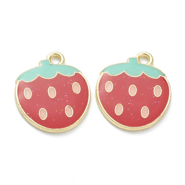 

PandaHall Alloy Enamel Pendants, for DIY Accessories, Strawberry, Light Gold, Lead Free & Cadmium Free, Red, 20x16.5x1.5mm, Hole: 2mm...