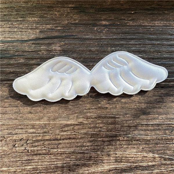 

PandaHall Cloth Angel Wings Ornament Accessories, Fabric Embossed Wings, Craft Wings, for DIY Children's Clothes, Hair Accessories, Snow..., White