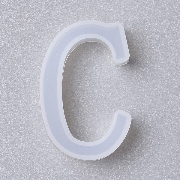 

PandaHall Silicone Molds, Resin Casting Molds, For UV Resin, Epoxy Resin Jewelry Making, White, Letter.C, 4.1x2.7x1.1cm Silicone Letter