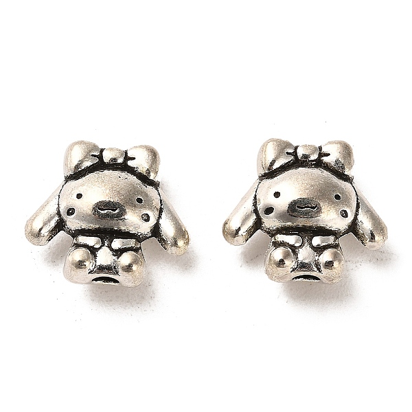 

PandaHall Tibetan Style Alloy Beads, Cadmium Free & Lead Free, Dog, Antique Silver, 14x16x7.5mm, Hole: 2.5mm, about 293pcs/1000g Alloy Dog