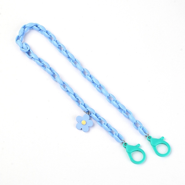 

PandaHall (Clearance Sale)Eyeglasses Chains, Neck Strap for Eyeglasses, with Acrylic Cable Chains, Flower, Light Sky Blue, 22.72 inch...