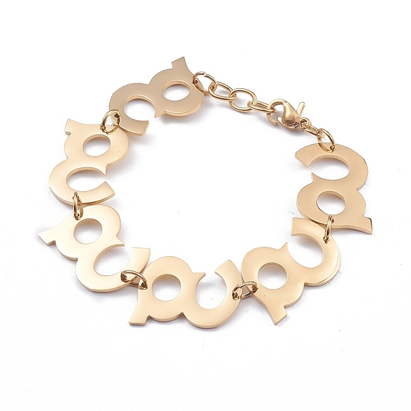 

PandaHall 304 Stainless Steel Link Chain Bracelets, with Lobster Claw Clasps, Golden, 7-3/4 inch(19.8cm) 304 Stainless Steel