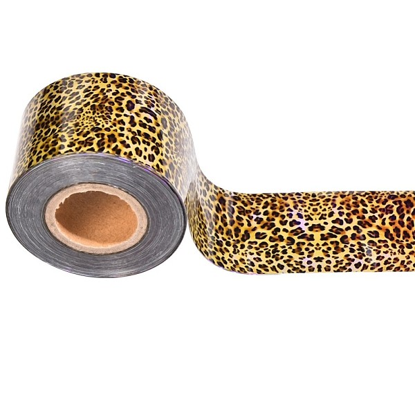 

PandaHall Nail Art Transfer Stickers Decals, with Laser Effect, for DIY Nail Tips Decoration of Women, Leopard Pattern, 40mm, 120m/roll...