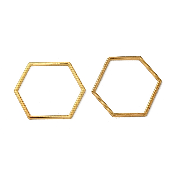 

PandaHall Alloy Linking Rings, Hexagon, Golden, 26x22x1mm Alloy Hexagon