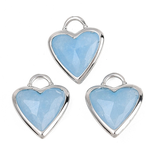 ナチュラルホワイトジェイドファセットペンダント