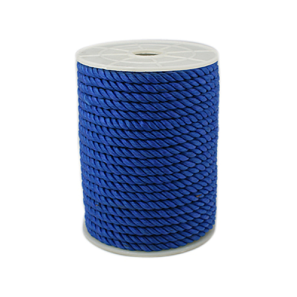 

PandaHall Twisted Nylon Thread, Dark Blue, 5mm, about 18~19yards/roll(16.4m~17.3m/roll) Nylon Blue