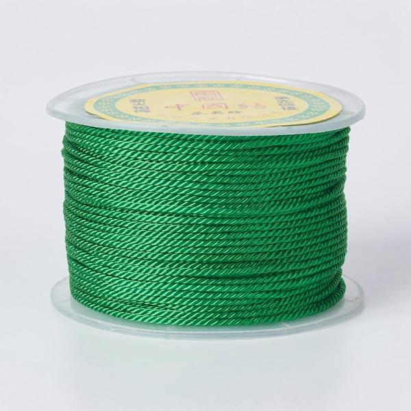 

PandaHall Round Polyester Cords, Milan Cords/Twisted Cords, Green, 1.5~2mm, 50yards/roll(150 feet/roll) Polyester Green