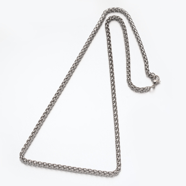 

PandaHall 304 Stainless Steel Rope Chain Necklaces, with Lobster Claw Clasps, Stainless Steel Color, 23.6 inch(59.9cm)x3.8mm 304 Stainless...