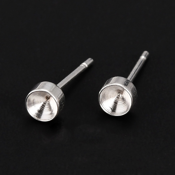 

PandaHall 304 Stainless Steel Stud Earring Settings, for Pointed Back Rhinestone, Silver, Fit for 3mm Rhinestone, 13.5x4mm, Pin: 0.8mm 304...