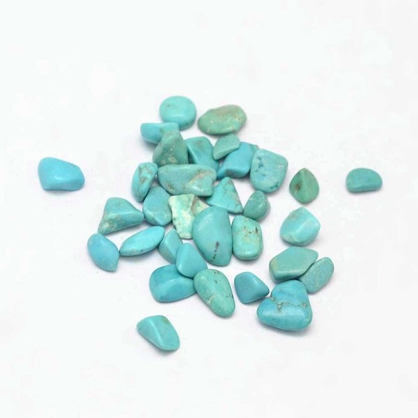 

PandaHall Dyed & Heated Natural Magnesite Chip Beads, No Hole/Undrilled, Dark Turquoise, 3~9x1~4mm Magnesite Chip Cyan