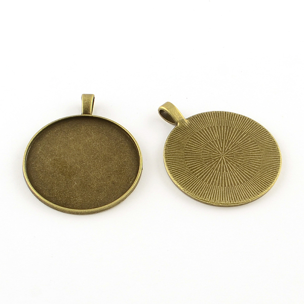

PandaHall Vintage Tibetan Style Alloy Pendant Cabochon Settings, Plain Edge Bezel Cups, Cadmium Free & Nickel Free & Lead Free, Antique...
