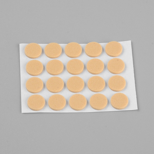 

PandaHall EVA Flat Round Invisible Earring Ear Support, with Self-adhesive, Earring Backs for Support Pads Earrings, BurlyWood, 9x2mm Sponge..., Orange