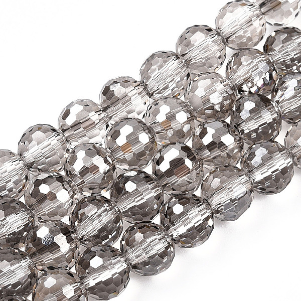 

PandaHall Transparent Electroplate Glass Bead Strands, AB Color Plated, Faceted(96 Facets), Round, Gainsboro, 8mm, Hole: 1.4mm, about..., Gray