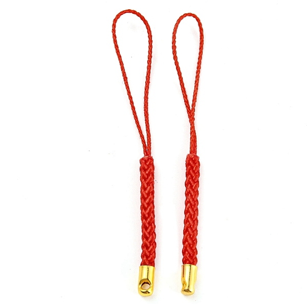 

PandaHall Polyester Cord Mobile Straps, with Golden Plated Iron Findings, Red, 7.6~8.1cm Polyester Red