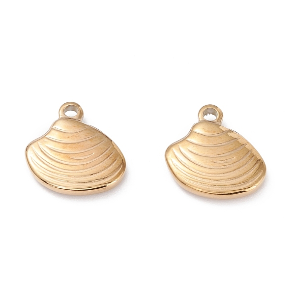 

PandaHall Ion Plating(IP) 316 Surgical Stainless Steel Charms, Shell, Real 24K Gold Plated, 14x13x3mm, Hole: 1.8mm 316 Surgical Stainless...