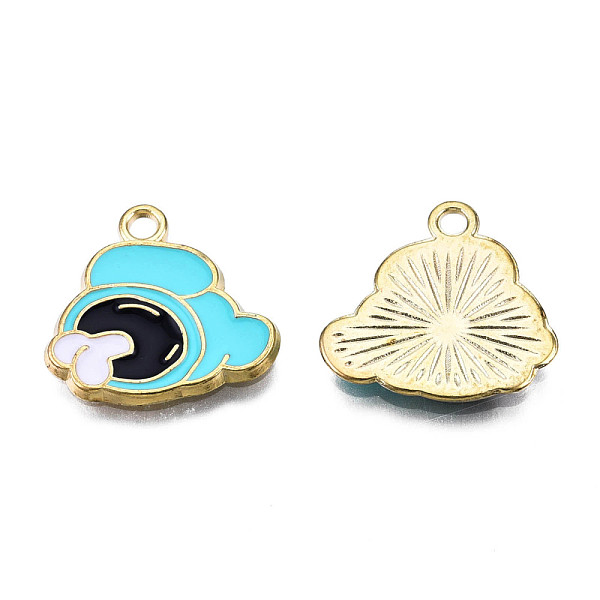 

PandaHall Alloy Enamel Pendants, Cadmium Free & Lead Free, Light Gold, Cauldron with Bone, Turquoise, 16.5x17.5x1.5mm, Hole: 1.8mm..., Green