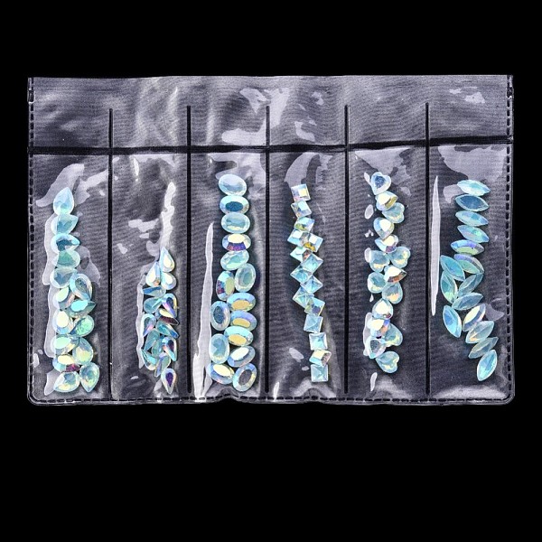 

PandaHall Transparent Resin Rhinestone Cabochons, Nail Art Decoration Accessories, AB Color Plated, Faceted, teardrop, & Oval & Square &..., Blue