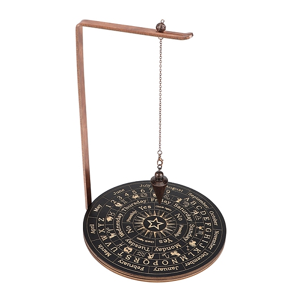 

PandaHall Wooden Crystal Display Shelf, Crystal Dowsing Pendulum Display Hanging Holder Stand, Black, 180x260mm Wood Star Black