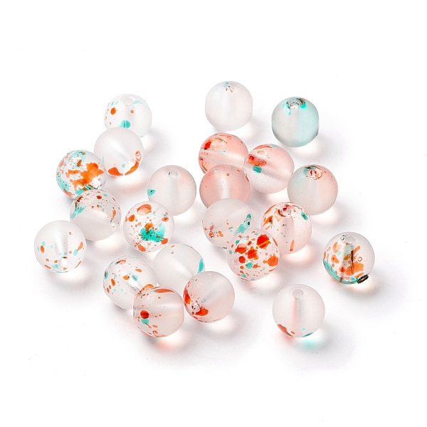 

PandaHall Glass Beads, Round, Orange Red, 8mm, Hole: 1.4mm Glass Round