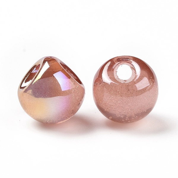 

PandaHall ABS Plastic Beads, Top Drilled Beads, AB Color Plated, Teardrop, Light Salmon, 16x16x16mm, Hole: 4mm ABS Plastic Teardrop