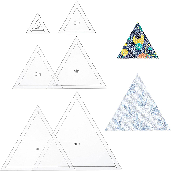 

PandaHall BENECREAT 6Pcs Free Motion Triangle Quilting Template Set, Acrylic Transparent Quilting Rulers for Machines Quilting DIY Designs..., Brown