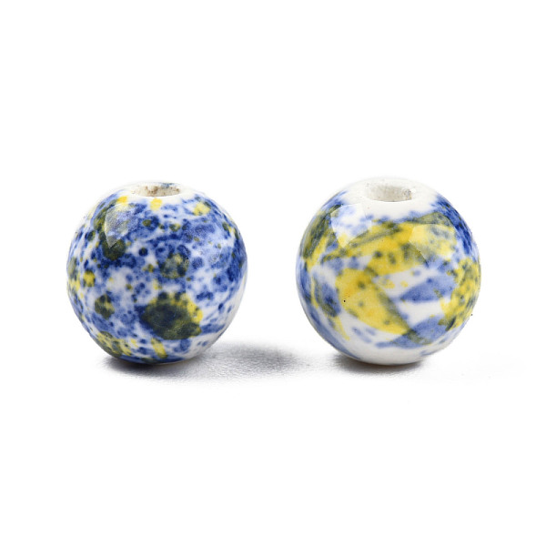 

PandaHall Handmade Porcelain Beads, Round, Blue, 8mm Porcelain Round Blue