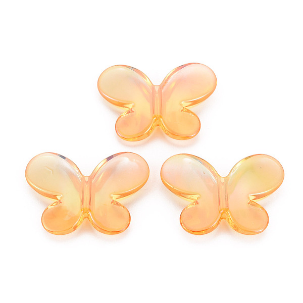 

PandaHall Transparent Acrylic Beads, Butterfly, Orange, 21.5x29.5x6mm, Hole: 2mm Acrylic Butterfly Orange