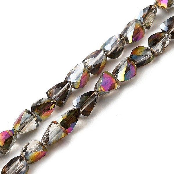 

PandaHall Electroplate Glass Beads Strands, Faceted, Zongzi, Purple Plated, 7x5.5~6x5.5~6mm, Hole: 1.2mm, about 79~80pcs/strand, 22.60''...