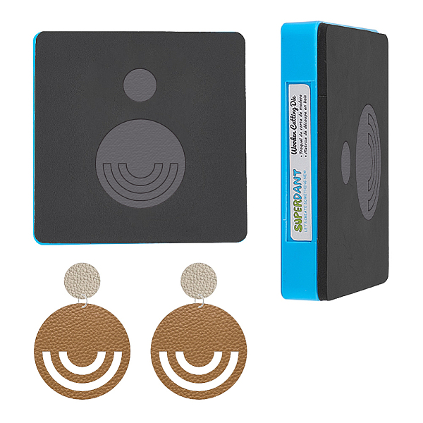 

PandaHall SUPERDANT 1Pc Wood Cutting Dies, with Steel, for DIY Scrapbooking/Photo Album, Leather Craft, Round, 100x100x9mm Wood Round