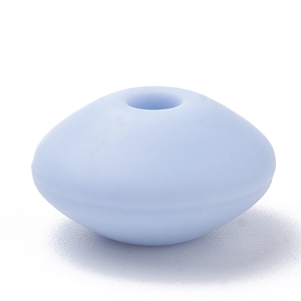 

PandaHall Food Grade Eco-Friendly Silicone Beads, Chewing Beads For Teethers, DIY Nursing Necklaces Making, Rondelle, Light Blue, 12x6~7mm...