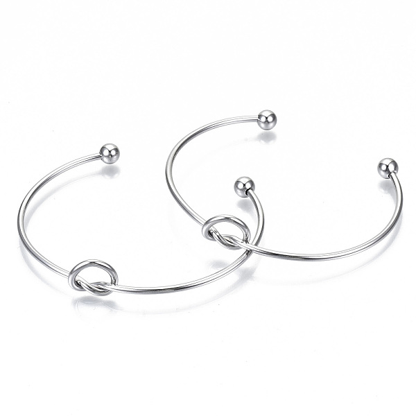 304 Stainless Steel Love Knot Cuff Bangle Making