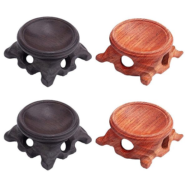 4Pcs 2 Colors Wood … - image