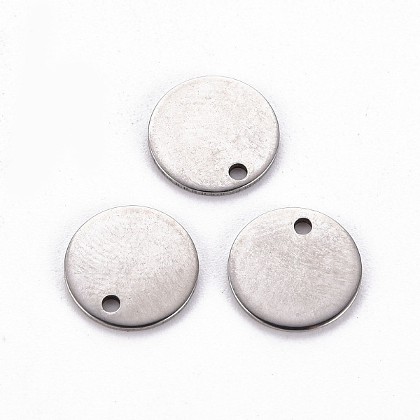 

PandaHall 201 Stainless Steel Stamping Blank Tag Pendants, Flat Round, Stainless Steel Color, 10x1mm, Hole: 1.2mm 201 Stainless Steel Flat...