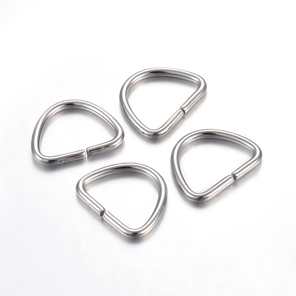 

PandaHall 304 Stainless Steel D Rings, Buckle Clasps, For Webbing, Strapping Bags, Garment Accessories, Stainless Steel Color, 12x15x1.5mm...