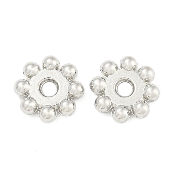 

PandaHall CCB Plastic Beads, Flower, Platinum, 16x4mm, Hole: 3.5mm Plastic Flower