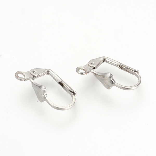 

PandaHall Brass Leverback Earring Findings, with Loop, Platinum, 17x5.5x10.5mm, Hole: 1.5mm, Pin: 1mm Brass