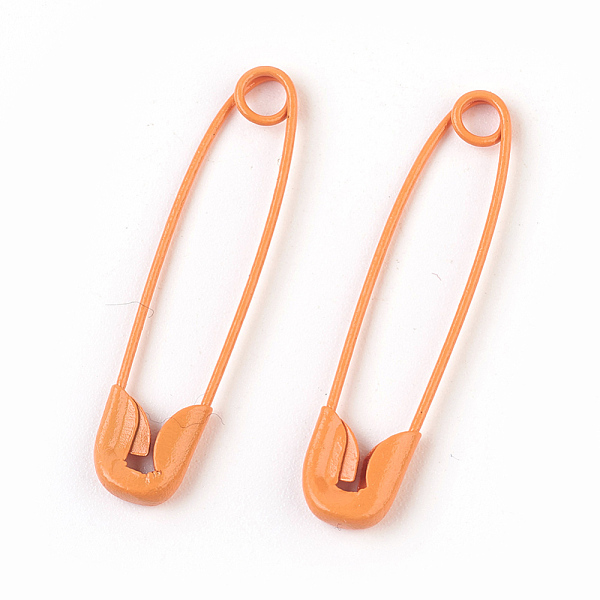 

PandaHall Iron Safety Pins, Orange, 30x7x2mm, Pin: 0.7mm Iron Orange