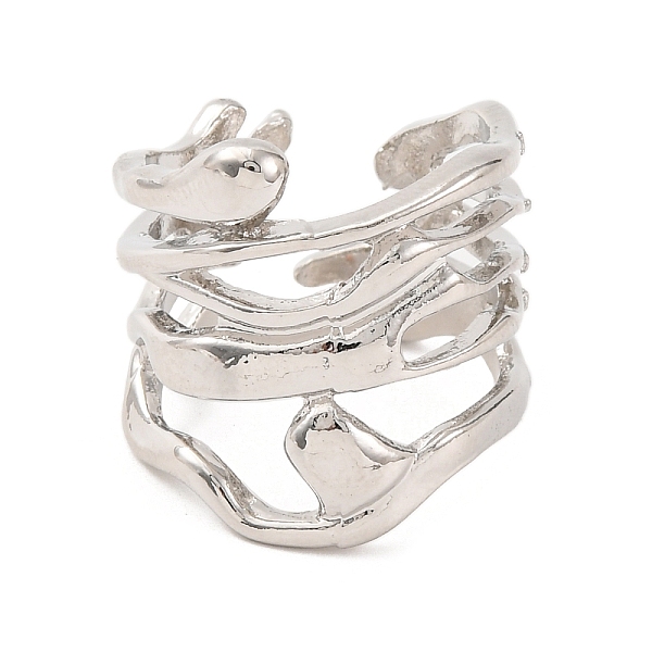 Multi-layer Alloy Open Cuff Rings For Women