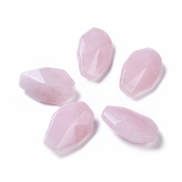 

PandaHall Natural Rose Quartz Pendants, Faceted, Teardrop, 36~37.5x23~24x14~15.5mm, Hole: 1.8mm Rose Quartz Teardrop