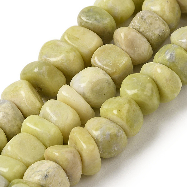 

PandaHall Natural Lemon Jade Beads Strands, Nuggets, Tumbled Stone, 6.5~12.5x3~8.5x6~12mm, Hole: 0.8mm, about 75~78pcs/strand...