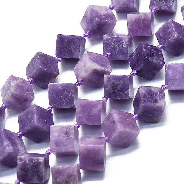 

PandaHall Natural Lepidolite/Purple Mica Stone Beads Strands, Rhombus, 14~16x15~17x15~17mm, Hole: 1mm, about 25pcs/strand, 16.73''(42.5cm)...