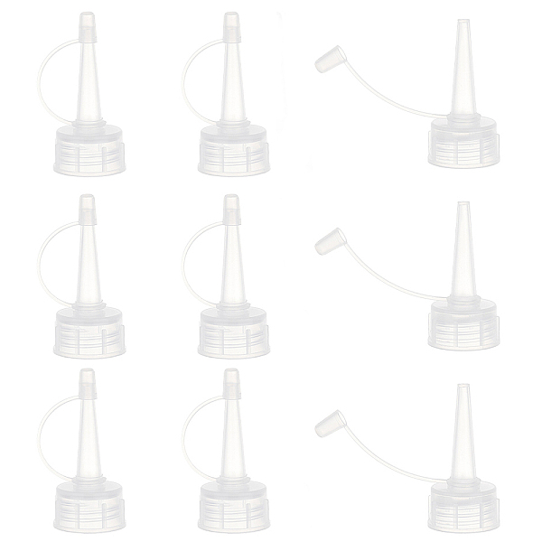 

PandaHall BENECREAT 40PCS Precision Tip Applicator Caps Replacement Dispensing Caps for Squeeze Bottles Glue Bottles, Painting, Crafts..., White