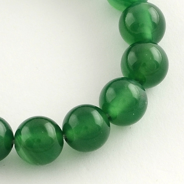 Runde Natürliche Grüne Onyx Achat Perlen Stränge