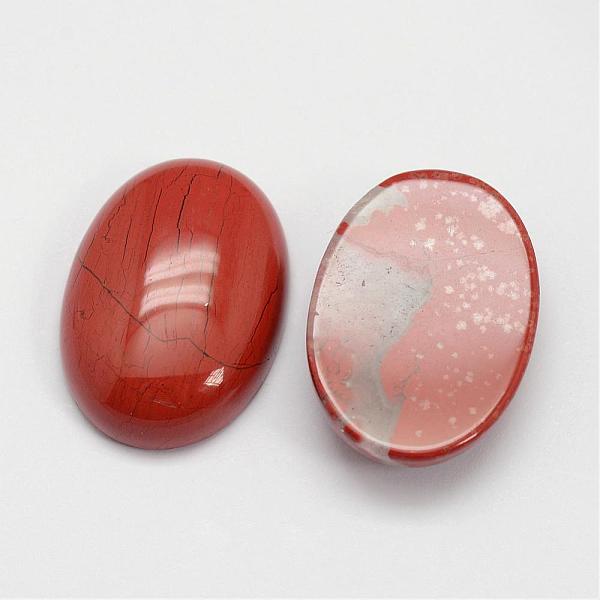 

PandaHall Natural Red Jasper Cabochons, Oval, 25x18x7~10mm. Red Jasper Oval
