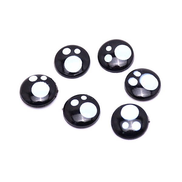 

PandaHall Plastic Doll Eyes, Craft Eyes, for Doll Making, Half Round, Black, 10x2mm Plastic Half Round Black