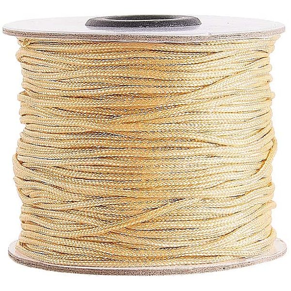 

PandaHall Nylon Thread, Navajo White, 1.5mm, about 100yards/roll Nylon