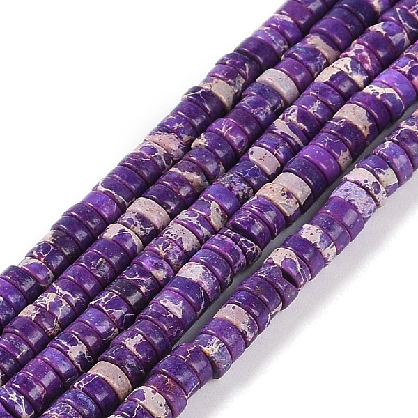 Brins de perles de jaspe impérial naturel